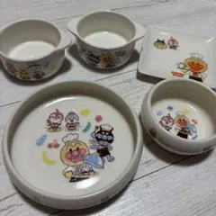 アンパンマン すかいらーく 食器セット 5点 陶器製