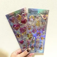 ぷくぷく シャカシャカシール 2枚 立体 カプセルシール スパンコール