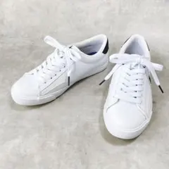 美品✨ポロラルフローレン レディース スニーカー ローカット ロゴ 24.5cm