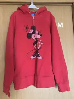 ミニー　パーカー　耳付き　ミニーマウス　M 赤 Disney ディズニー