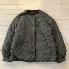 11.7ザラ リバーシブル キルティングジャケット ボアジャケット カーキXS