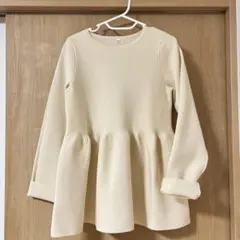 coca コカ ぺプラムフレアニット 新品未使用 白 ホワイト ニット Ｍ