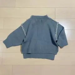 pair manon ステッチブルーニット【美品】