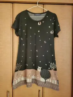 小さめ サイズF　ドラッグストアーズ　半袖ニットチュニック