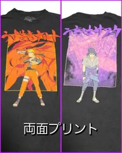 レア NARUTO 両面プリント Tシャツ ブラックのサムネイル