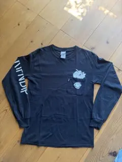 RIPNDIP 長袖 ポケットTシャツ ブラック Sサイズのサムネイル