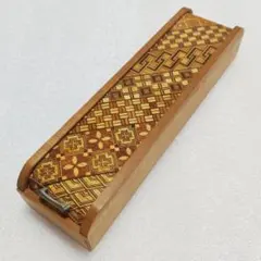 【伝統工芸】箱根寄木細工箱 小物入れ / 縦長ケース / 箸入れ / ペンケース
