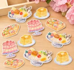 喫茶店カフェシリーズ　フレークシール まとめ売り　ハンドメイド　ステッカー