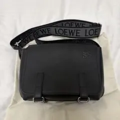 LOEWE ミリタリー メッセンジャーバッグ ブラック