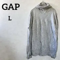人気✨ GAP 【L】 グレー タートルネック 長袖 ニット 秋冬 薄手 灰色