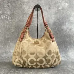 コーチ COACH エルゴ キスロック キャンバス レザー ブラウン 12232