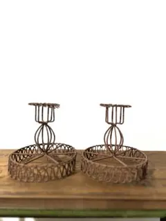 アンティーク　キャンドルスタンド　2個