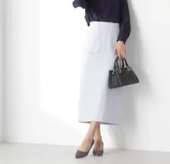 アウトポケットツイードナロースカート NATURAL BEAUTY BASIC