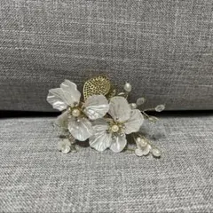 ヘアアクセサリー 結婚式 ウェディング ゴールド　ピン