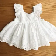 baby GAP 80cm ノースリーブ チュニック　ワンピース　　フリル　白