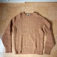 j-press Shaggy Dog ケーブルニットセーター オレンジ