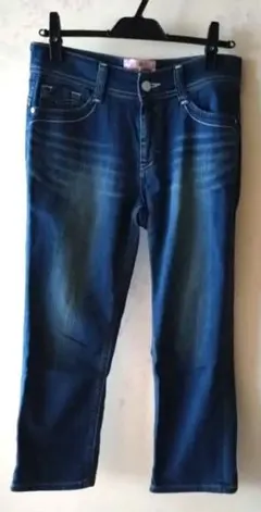 C17 シーセブンティーンデニム ジーンズ　クロップド 　L サイズ　ブルー