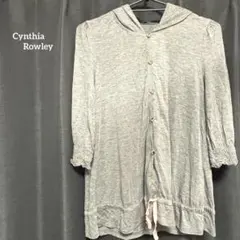 Cynthia Rowley フード付き カーディガン グレー サイズ2 七分袖のサムネイル