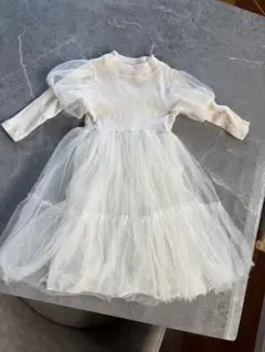 MONBÉBÉ size S 長袖ワンピース・チュールドレス(90cm)