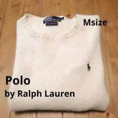 難ありPolo by Ralph Lauren/クリーム色セーター Mサイズ