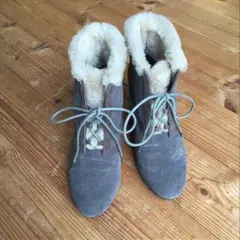 loaf☆ファー付きスウェードショートブーツ☆美品☆