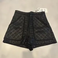 ZARA レザー風 キュロット　 バミューダパンツ　 ショートパンツ