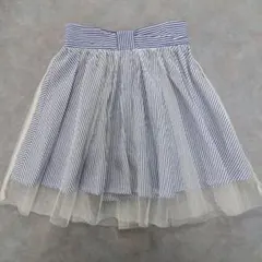 【美品】ストライプチュールスカート 130cm