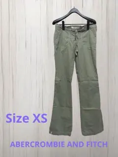 アバクロンビー&フィッチ　オリーブグリーンカーゴパンツ　ローライズ　 XS