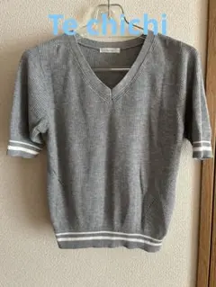 半袖サマーニット　グレー色