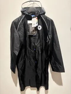 コンバース　ブラック レインコート 150cm 収納袋付きのサムネイル