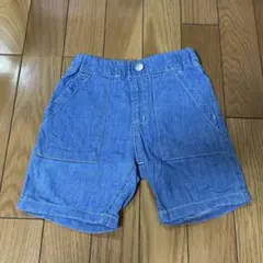 petit main デニムブルー ハーフパンツ 90