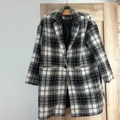 VENCE EXCHANGEチェック柄ロングコート Lサイズ