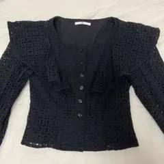 SLY レースブラウス ブラック