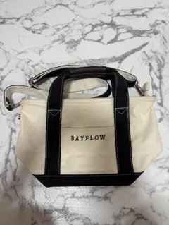 BAYFLOW トートバッグ アイボリー/ブラック