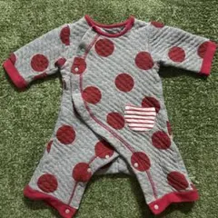 水玉模様ロンパース 60-70cm