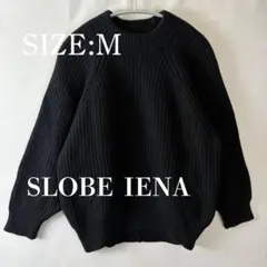 SLOBE IENA 美品 ウールリブニット 黒 人気完売 ドルマン