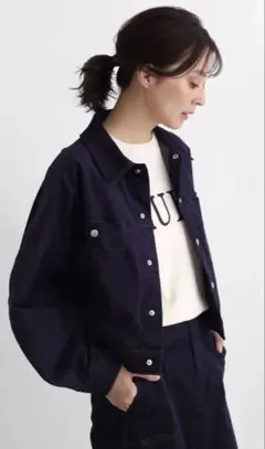 新品タグ付19,530円 CLOVE 別珍デニムジャケット(ネイビー) ヤマダヤ