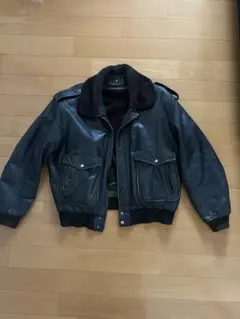 ミリタリーファー付きレザージャケットビンテージ