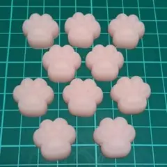 10個 桃 肉球 ぷにぷに デコパーツ　スクイーズ 立体 3D おしりシール　ｄ