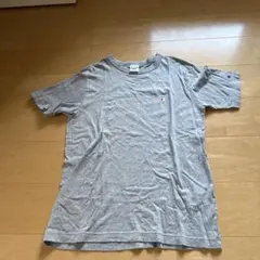 グレー Tシャツ 左胸ロゴ刺繍