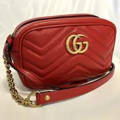 【極美品】GUCCI キルティング ミニバッグ GGマーモント ショルダーバッグ