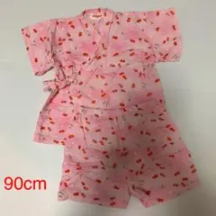 女の子 甚平 90cm 金魚柄　ピンク