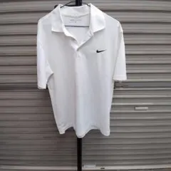 NIKE GOLF DRI-FIT ホワイトポロシャツ L