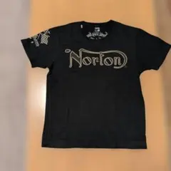 Norton 半袖Tシャツ ブラック 刺繍ロゴ