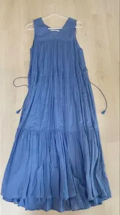 新品未使用 タグ付 ヌキテパ ピンタック ワンピース ロング ホワイト