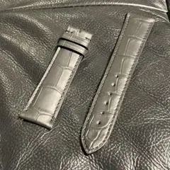 新品未使用 JeanRousseau 時計ベルト カーフ 黒 23ミリ - メルカリ
