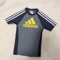 adidas ラッシュガード 140cm グレー/ネイビー