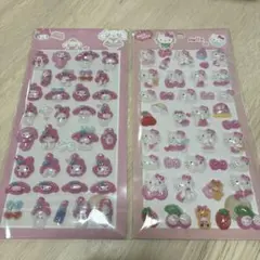 ハローキティ・マイメロディ シール 2シートセット