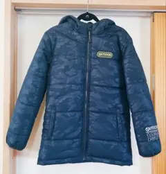 OUTDOOR 迷彩柄　ダウンコート 150cm ネイビー