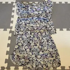 花柄　半袖　90サイズ　セットアップ